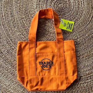 Trader Joe's Halloween Mini Orange Tote Bag